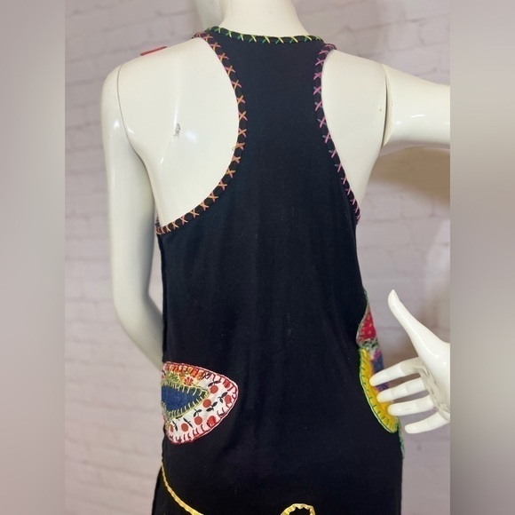 appliqued Tanktop Tunic Dress reversible in size medium 90s Y2k Vintage - Picture 11 of 16